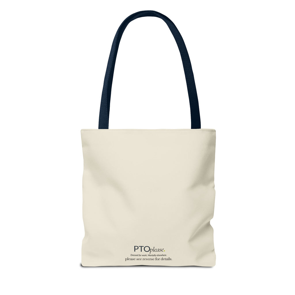 Minimalist Work Schedule Canvas Tote Bag | Sarcastic 17:01 Out of Office Commuter Bag