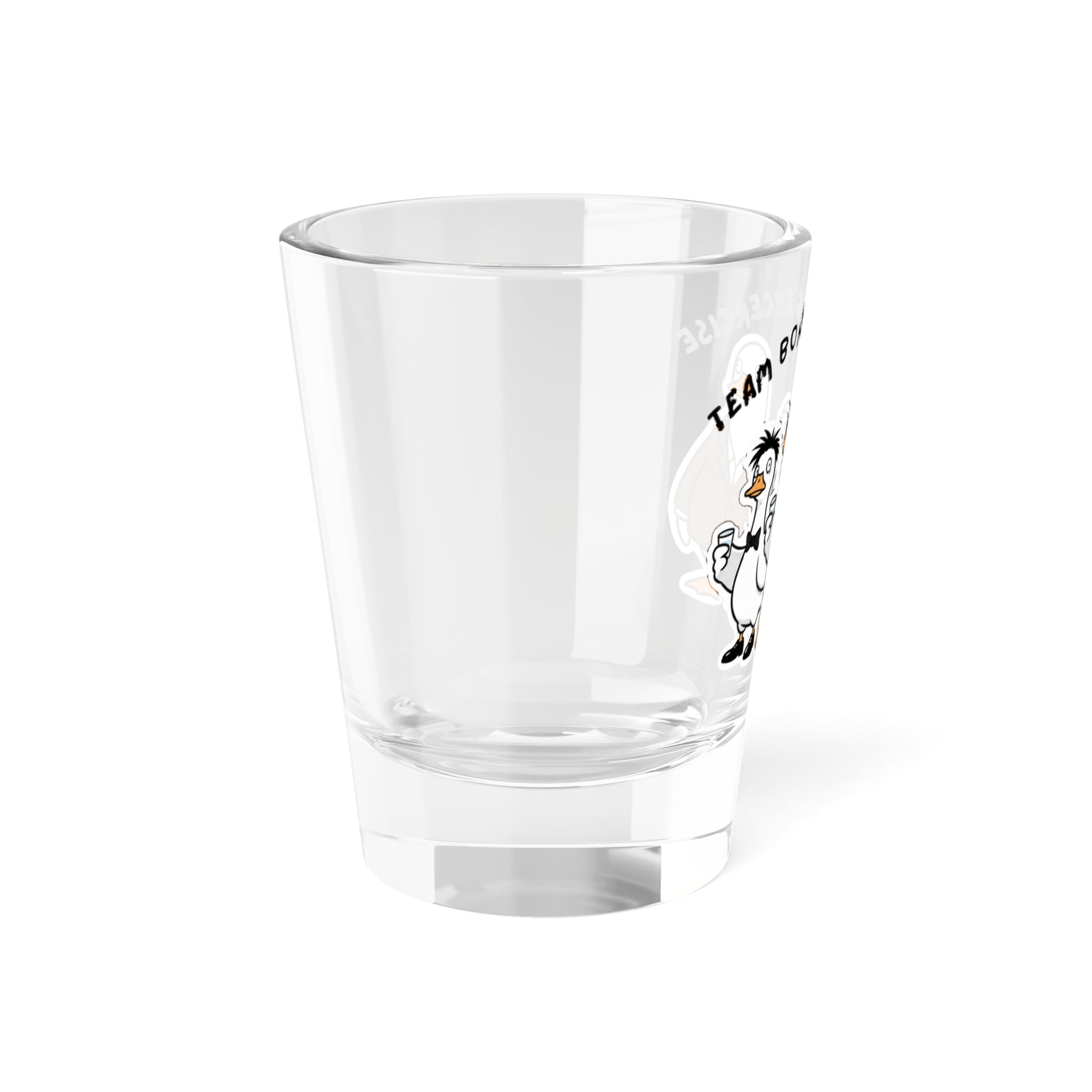 Funny Duck Team Bonding Exercise Shot Glass - Sarcastic Coworker Gift for Work Bestie, Office Humor Gag Gift, 1.5oz