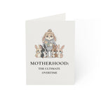 Premium Motherhood Overtime Card | Minimalist Mothers Day Stationery | Boutique Corporate Mom Gift | Rabbit Mom Burnout Card PTOplease