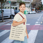Minimalist Work Schedule Canvas Tote Bag | Sarcastic 17:01 Out of Office Commuter Bag