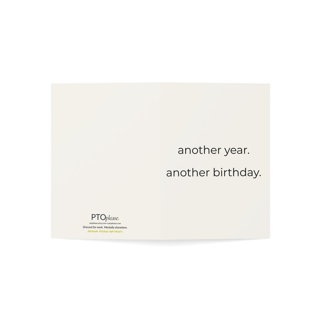 Sarcastic Office Birthday Card, Funny Birthday Card for Coworker, Dry Office Humor Card, Minimal Workplace Birthday Card