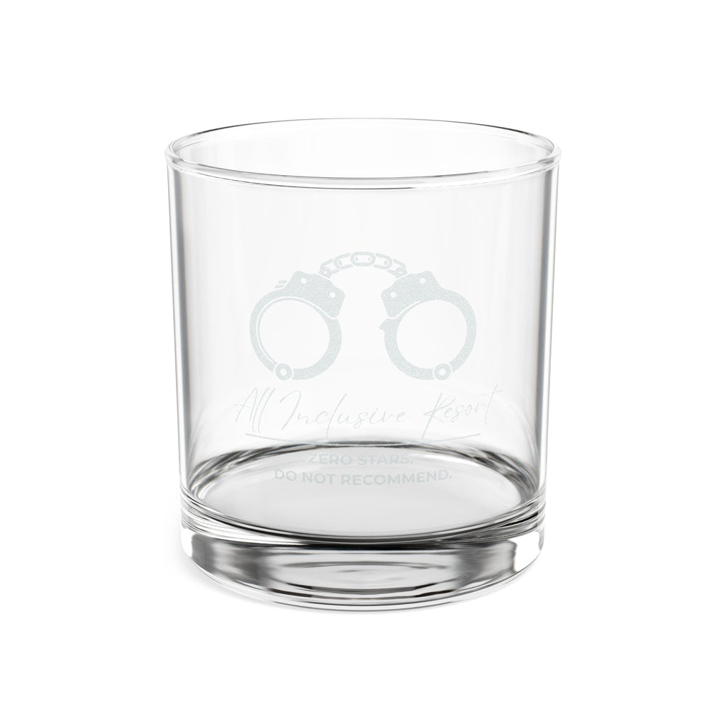 Funny Correctional Officer Gifts - All Inclusive Resort Whiskey Glass - Zero Stars Do Not Recommend - Prison Guard Gift - CO Whiskey Mug