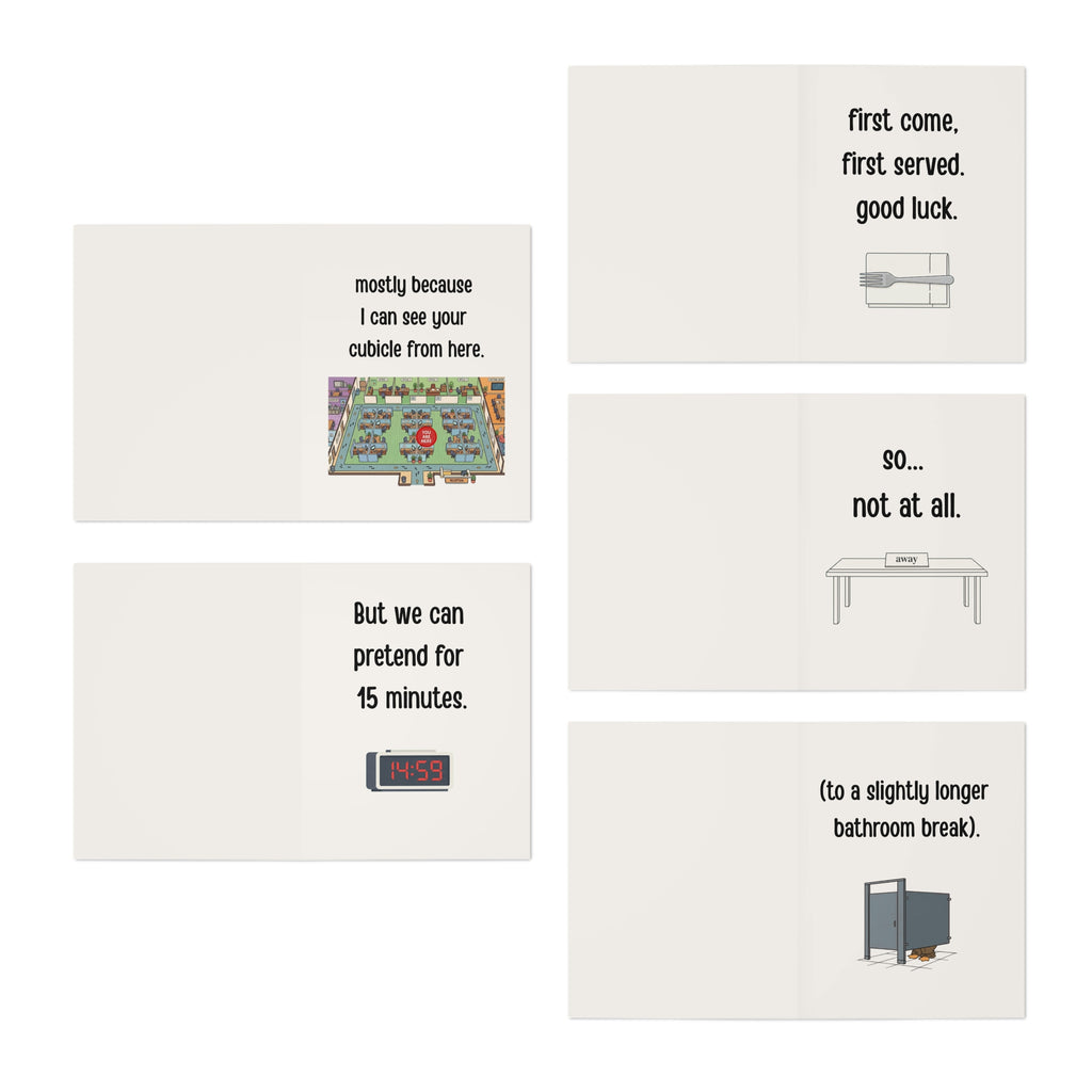 Sarcastic Office Birthday Cards Dry Humor Work Birthday Card for Coworkers - 5 Pack