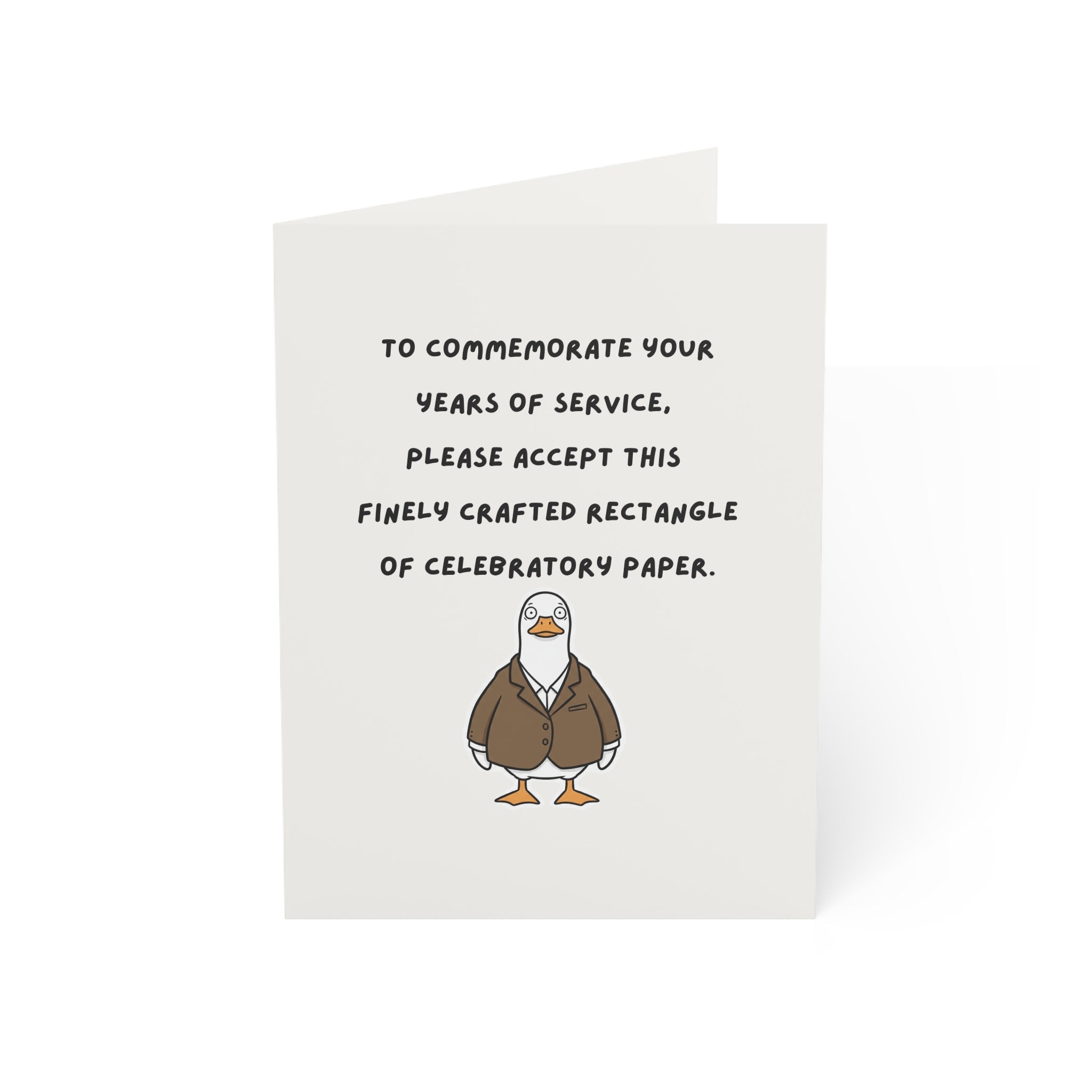 Funny Work Anniversary Card - "Finely Crafted Rectangle of Celebratory Paper"
