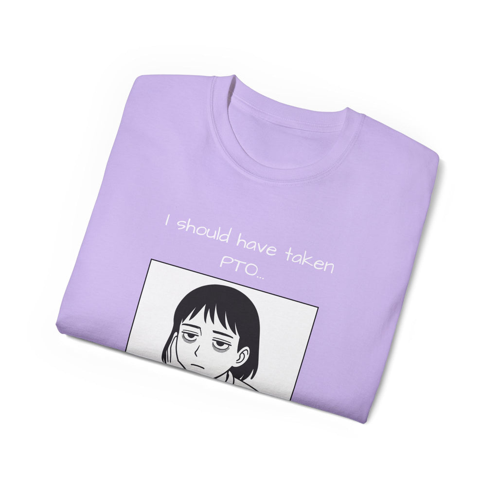 I Should Have Taken PTO Unisex Manga Inspired TShirt Funny Workwear for the Overworked PTO Shirt Office Humor