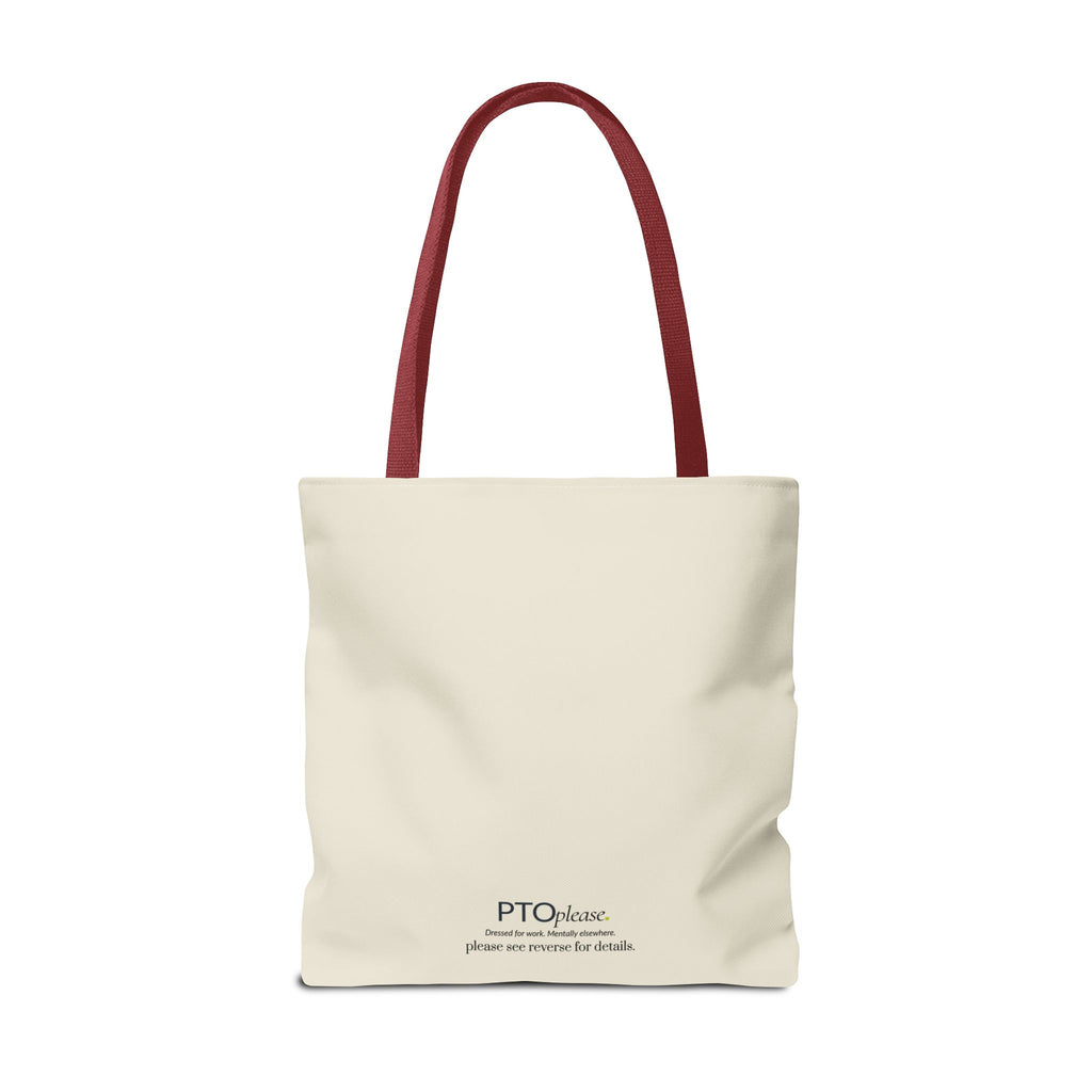 Minimalist Work Schedule Canvas Tote Bag | Sarcastic 17:01 Out of Office Commuter Bag