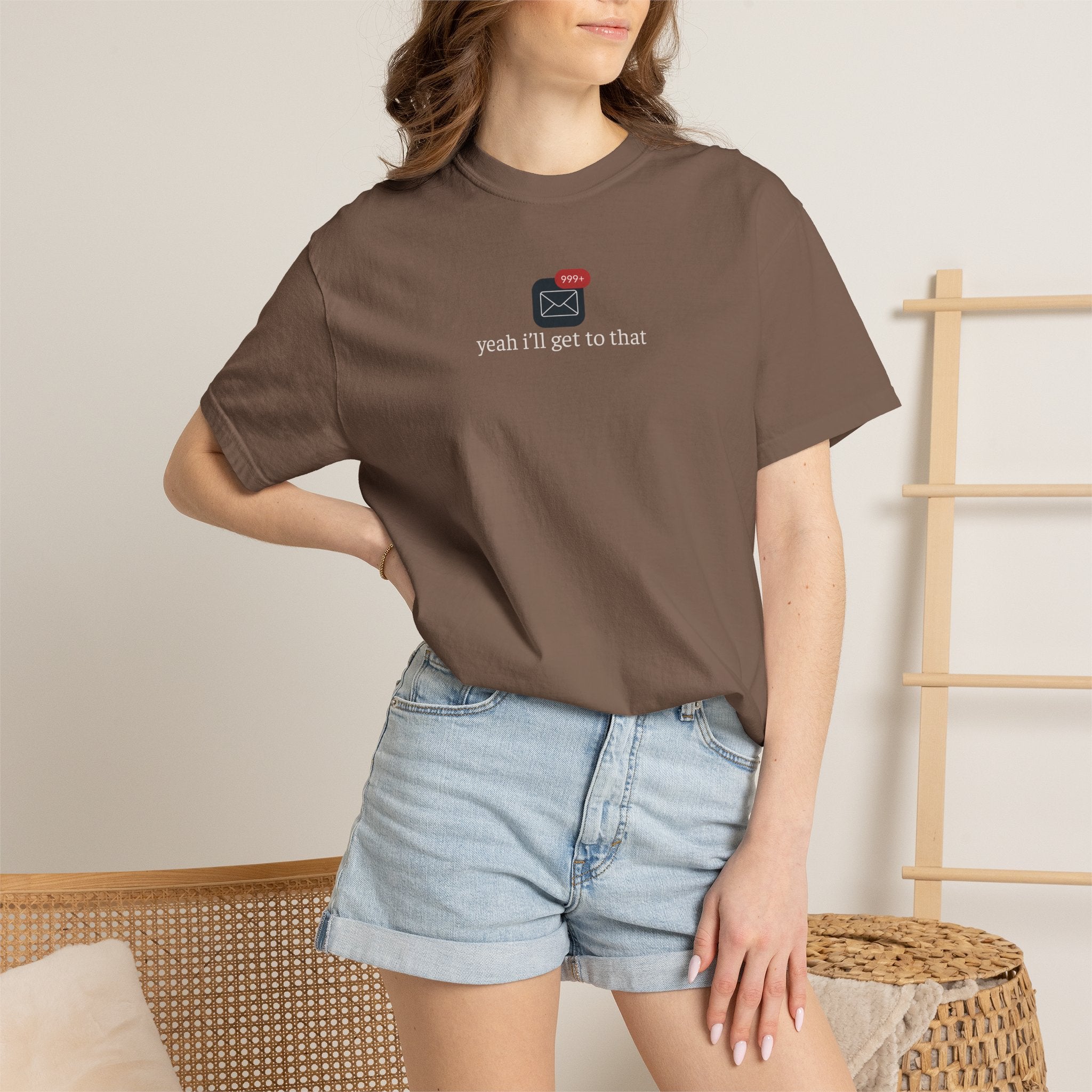 Yeah Ill Get to That Shirt, 999+ Email Tee, Office Humor T-Shirt, Inbox Overload Shirt, Work From Home Apparel