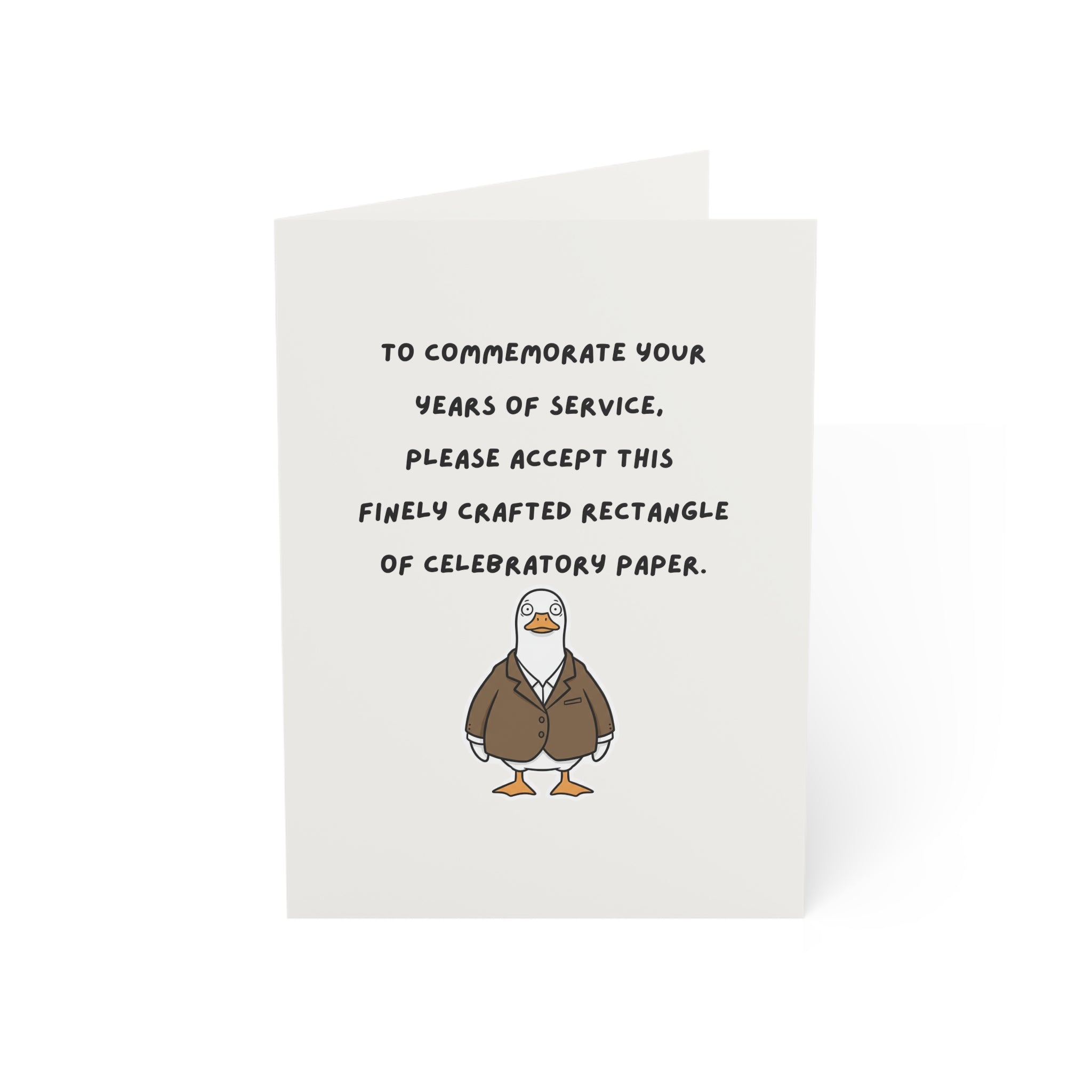 Funny Work Anniversary Card - "Finely Crafted Rectangle of Celebratory Paper"