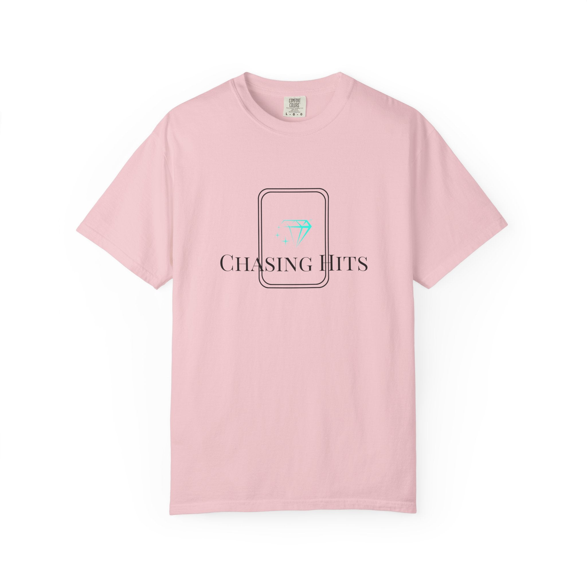 the "chasing hits" essential tee — minimal music logo t-shirt