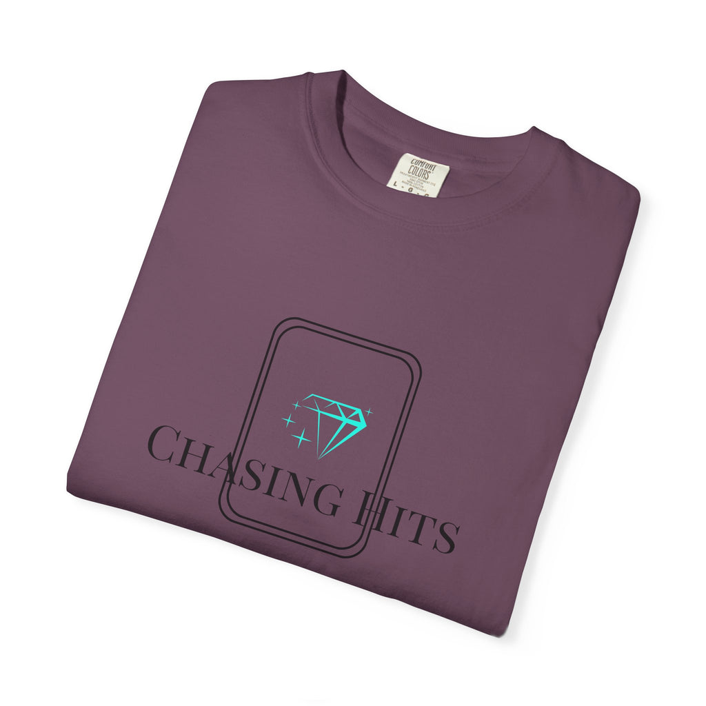 the "chasing hits" essential tee — minimal music logo t-shirt