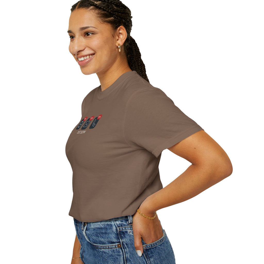 Not Now Notification Shirt, Comfort Colors 1717 Tee, Funny Office Shirt, 999+ Messages Tee, Work Humor T Shirt, Soft Garment Dyed Tee