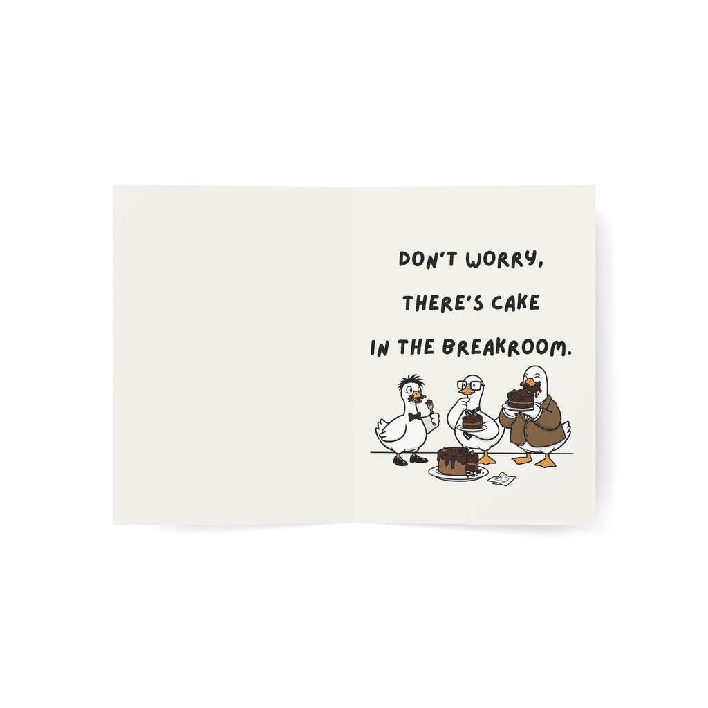 Sarcastic Office Birthday Card, Funny Birthday Card for Coworker, Dry Office Humor Card, Minimal Workplace Birthday Card