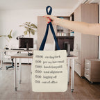 Minimalist Work Schedule Canvas Tote Bag | Sarcastic 17:01 Out of Office Commuter Bag