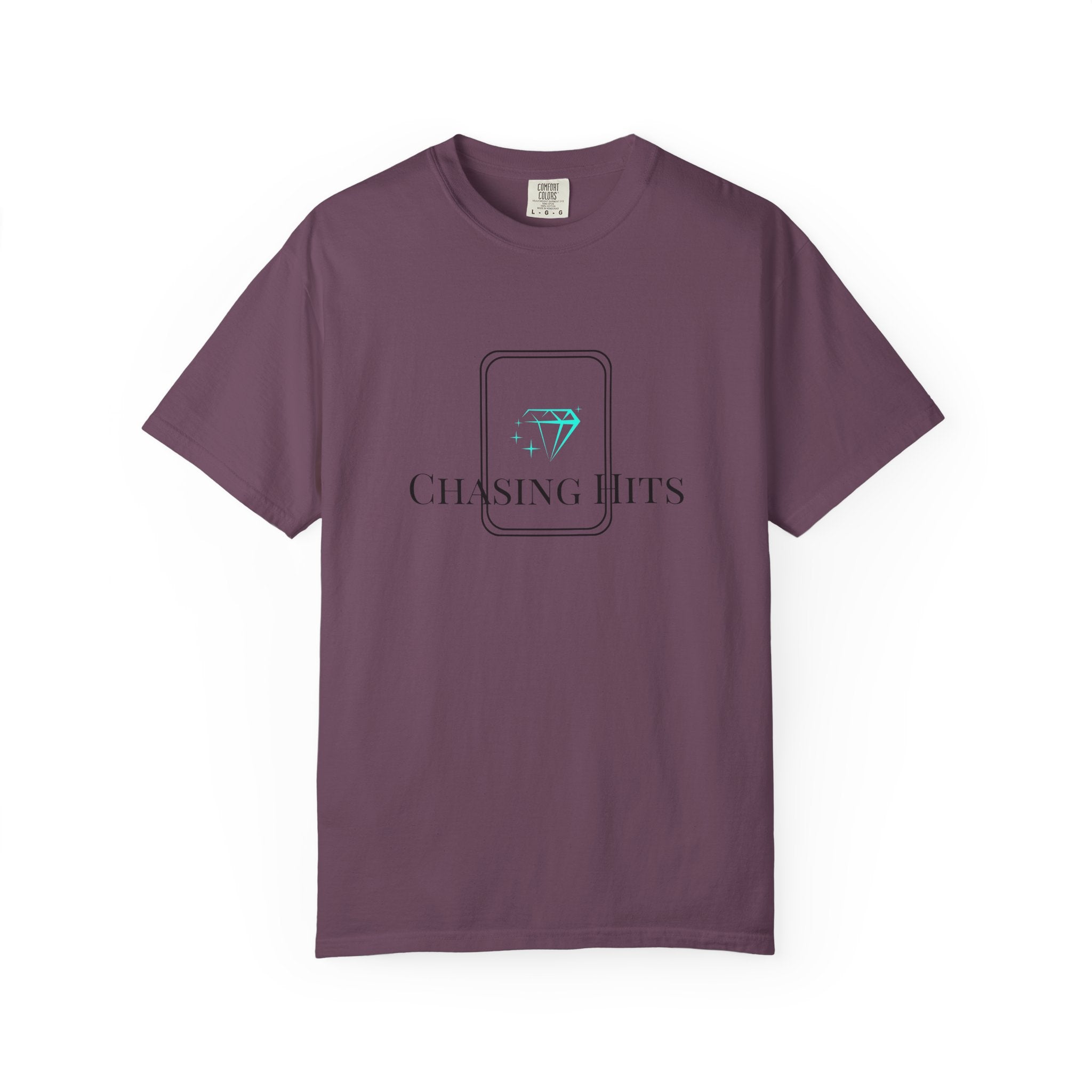 the "chasing hits" essential tee — minimal music logo t-shirt