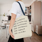 Minimalist Work Schedule Canvas Tote Bag | Sarcastic 17:01 Out of Office Commuter Bag