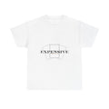 EXPENSIVE text minimalist tee | White T-Shirt, Typography Graphic