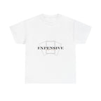 EXPENSIVE text minimalist tee | White T-Shirt, Typography Graphic