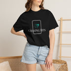 the "chasing hits" essential tee — minimal music logo t-shirt