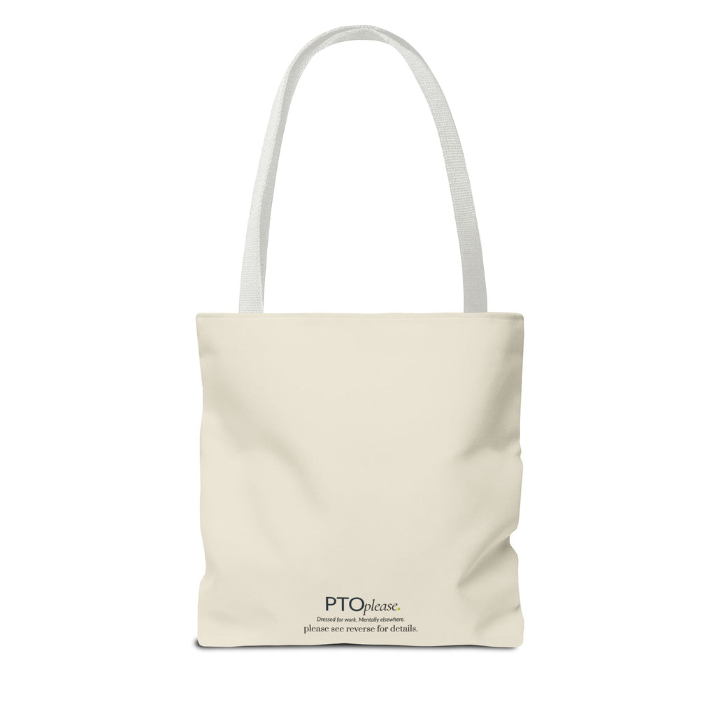 Minimalist Work Schedule Canvas Tote Bag | Sarcastic 17:01 Out of Office Commuter Bag