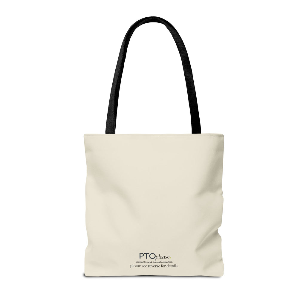 Minimalist Work Schedule Canvas Tote Bag | Sarcastic 17:01 Out of Office Commuter Bag