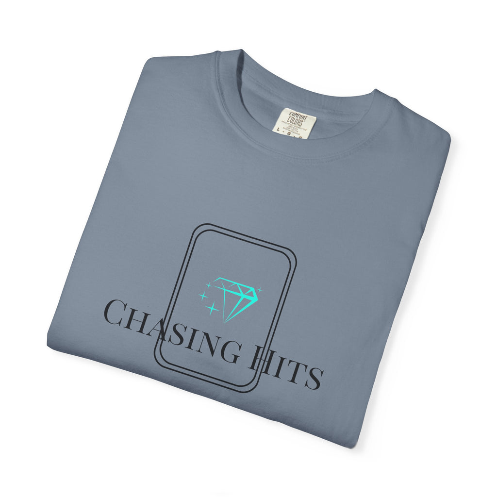 the "chasing hits" essential tee — minimal music logo t-shirt