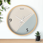 Minimalist 9 to 5 Wall Clock, Modern Office Clock with Lunch Time Design, Workday Humor Decor, Neutral Home Office Wall Art