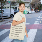 Minimalist Work Schedule Canvas Tote Bag | Sarcastic 17:01 Out of Office Commuter Bag